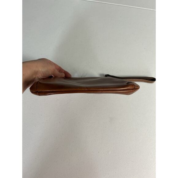 Patricia Nash Lock Clutch Savena Leather Kiss Lock Wristlet Brown Clutch Wallet - Picture 5 of 10